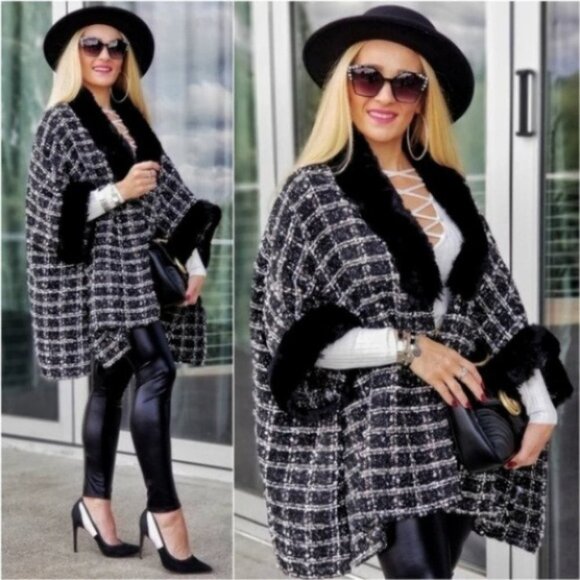 🔥BACK IN STOCK! CHANTELLA Tweed Cape ☆BEST SEL… - Picture 6 of 14